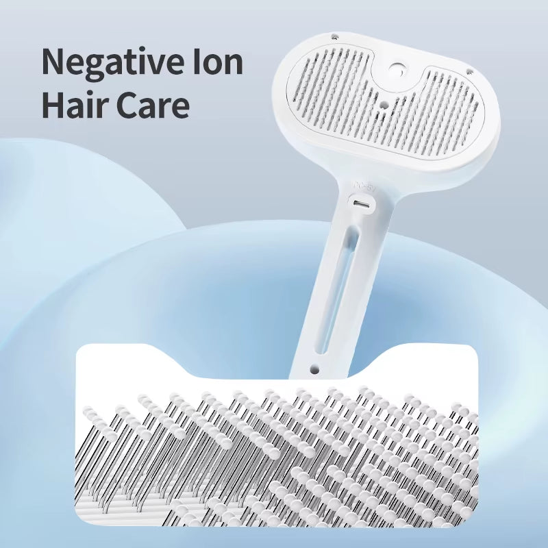 Premium Electric Pet Grooming Steam Brush | Self Cleaning Cat & Dog Hair Brush | Ateliove