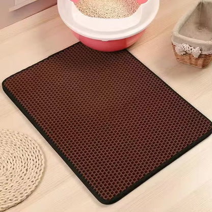 Premium Waterproof Double Layer Cat Litter Mat | Non-Slip Trapping Litter Mat | Ateliove