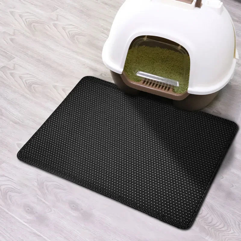 Premium Waterproof Double Layer Cat Litter Mat | Non-Slip Trapping Litter Mat | Ateliove