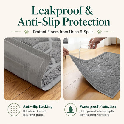 Waterproof Cat Litter Mat for Indoor Cats | Easy Clean Trapping Mat | Ateliove
