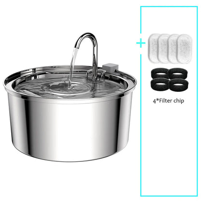 Premium Stainless Steel Cat Water Fountain with Filter | Quiet Automatic Pet Water Dispenser | Ateliove