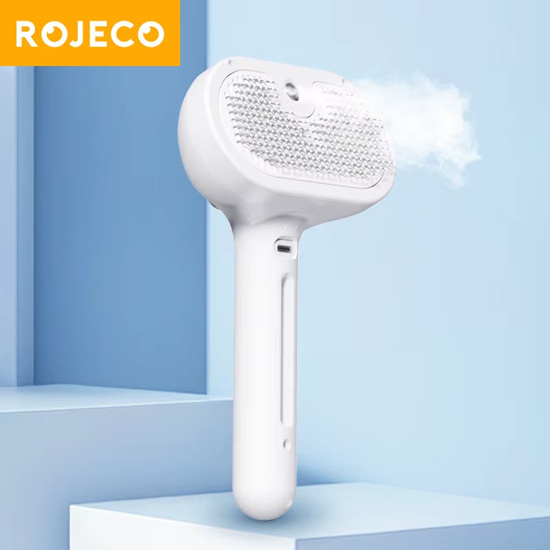 Premium Electric Pet Grooming Steam Brush | Self Cleaning Cat & Dog Hair Brush | Ateliove