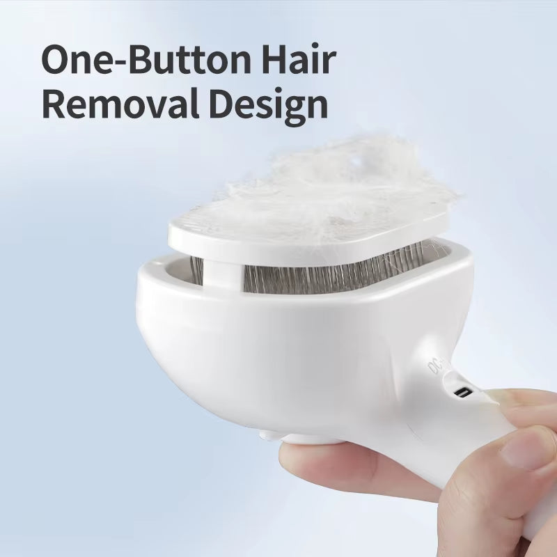 Premium Electric Pet Grooming Steam Brush | Self Cleaning Cat & Dog Hair Brush | Ateliove