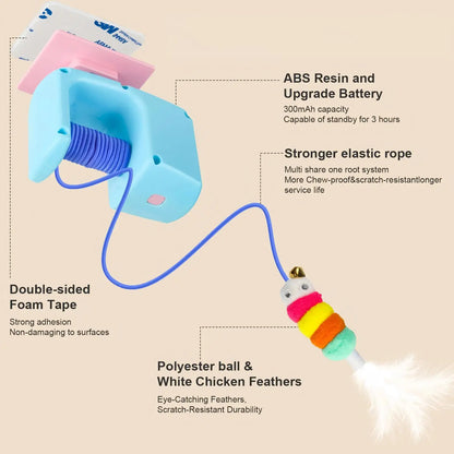 Automatic Hanging Door Cat Toy, USB Rechargeable Interactive Cat Teaser for Indoor Cats | Ateliove
