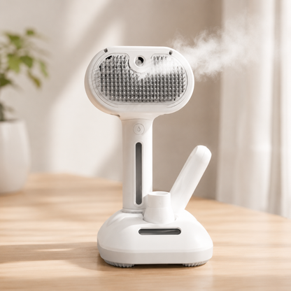 Premium Electric Pet Grooming Steam Brush | Self Cleaning Cat & Dog Hair Brush | Ateliove