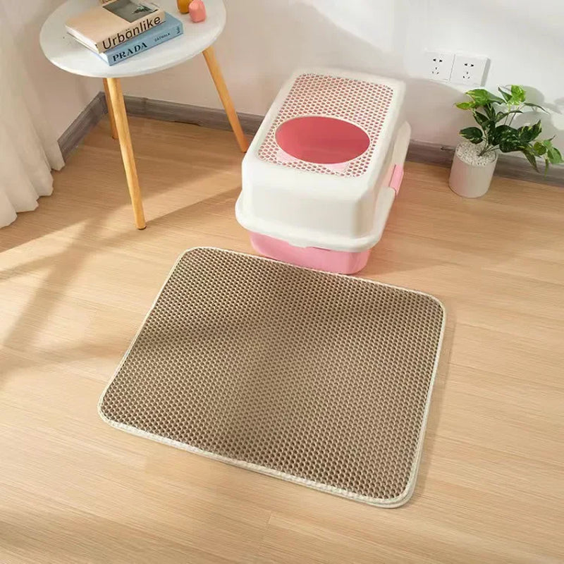Premium Waterproof Double Layer Cat Litter Mat | Non-Slip Trapping Litter Mat | Ateliove