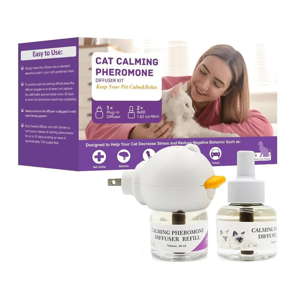 Cat Calming Pheromone Diffuser Kit with 48ml Refill for Indoor Cats | Ateliove