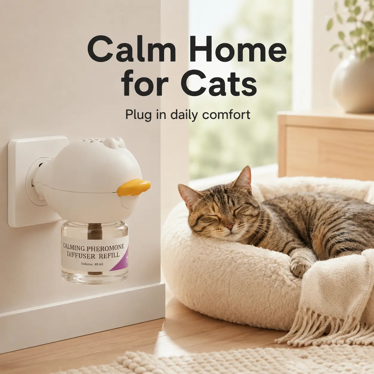 Cat Calming Pheromone Diffuser Kit with 48ml Refill for Indoor Cats | Ateliove