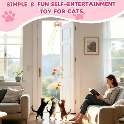 Automatic Hanging Door Cat Toy, USB Rechargeable Interactive Cat Teaser for Indoor Cats | Ateliove