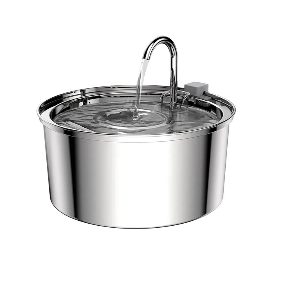 Premium Stainless Steel Cat Water Fountain with Filter | Quiet Automatic Pet Water Dispenser | Ateliove