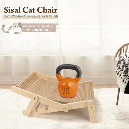Premium Adjustable Sisal Cat Lounger | 2-in-1 Scratcher Bed | Ateliove