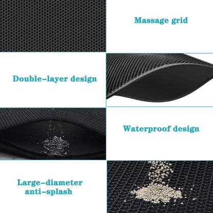 Premium Waterproof Double Layer Cat Litter Mat | Non-Slip Trapping Litter Mat | Ateliove